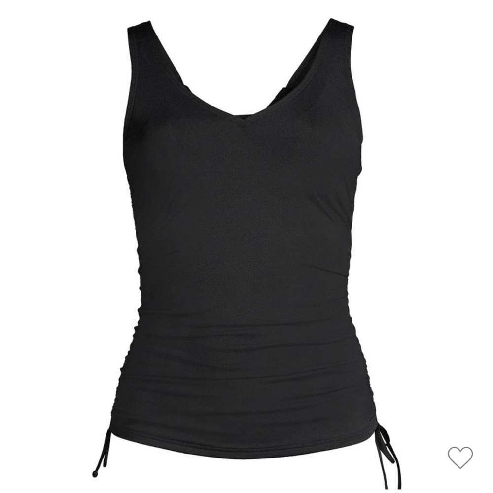 Lands' End Black Bikini Top 8 NWT